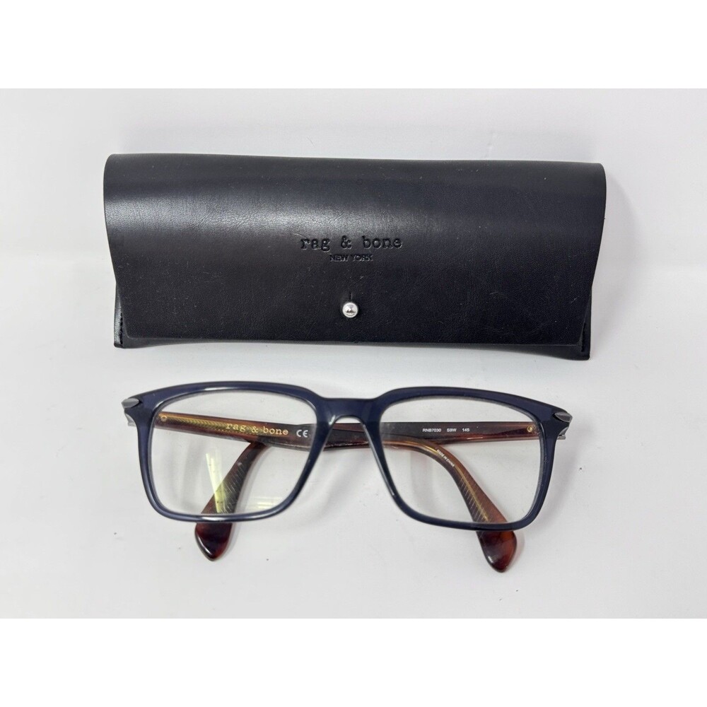 rag & bone RNB7030 Eyeglass Frames Only S9W 52-17-145 Blue Tortoise with Case